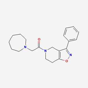 molecular formula C20H25N3O2 B5210385 5-(1-azepanylacetyl)-3-phenyl-4,5,6,7-tetrahydroisoxazolo[4,5-c]pyridine 