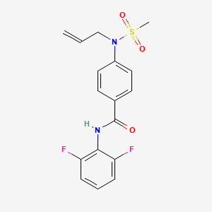 molecular formula C17H16F2N2O3S B5210404 4-[allyl(methylsulfonyl)amino]-N-(2,6-difluorophenyl)benzamide 