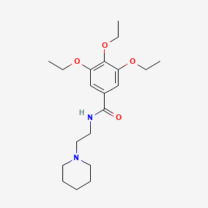 molecular formula C20H32N2O4 B5210428 3,4,5-triethoxy-N-[2-(1-piperidinyl)ethyl]benzamide 