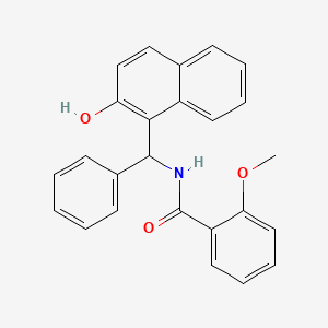 molecular formula C25H21NO3 B5210434 N-[(2-hydroxy-1-naphthyl)(phenyl)methyl]-2-methoxybenzamide 