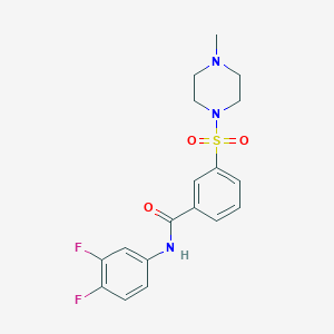 N-(3,4-difluorophenyl)-3-[(4-methyl-1-piperazinyl)sulfonyl]benzamide