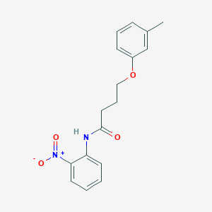 molecular formula C17H18N2O4 B5210469 4-(3-methylphenoxy)-N-(2-nitrophenyl)butanamide 