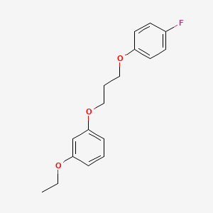 molecular formula C17H19FO3 B5210476 1-ethoxy-3-[3-(4-fluorophenoxy)propoxy]benzene 