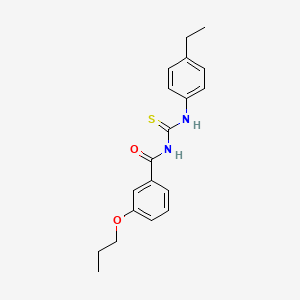 molecular formula C19H22N2O2S B5210504 N-{[(4-ethylphenyl)amino]carbonothioyl}-3-propoxybenzamide 