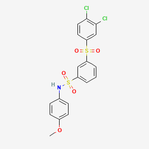 molecular formula C19H15Cl2NO5S2 B5210506 3-[(3,4-dichlorophenyl)sulfonyl]-N-(4-methoxyphenyl)benzenesulfonamide 