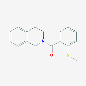 molecular formula C17H17NOS B5210546 2-[2-(methylthio)benzoyl]-1,2,3,4-tetrahydroisoquinoline 