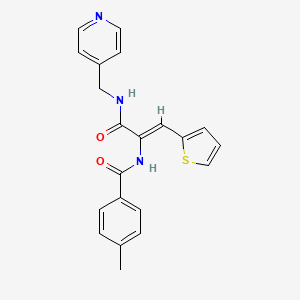 4-methyl-N-[1-{[(4-pyridinylmethyl)amino]carbonyl}-2-(2-thienyl)vinyl]benzamide