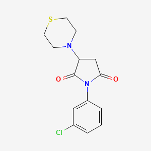 1-(3-chlorophenyl)-3-(4-thiomorpholinyl)-2,5-pyrrolidinedione