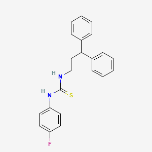 molecular formula C22H21FN2S B5210640 N-(3,3-diphenylpropyl)-N'-(4-fluorophenyl)thiourea 