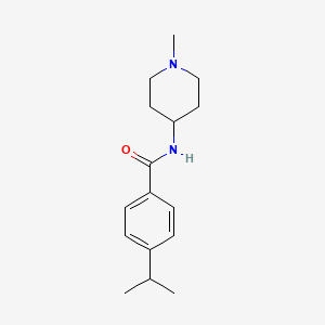 molecular formula C16H24N2O B5210645 4-isopropyl-N-(1-methyl-4-piperidinyl)benzamide 