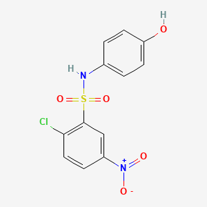 molecular formula C12H9ClN2O5S B5210684 2-chloro-N-(4-hydroxyphenyl)-5-nitrobenzenesulfonamide 