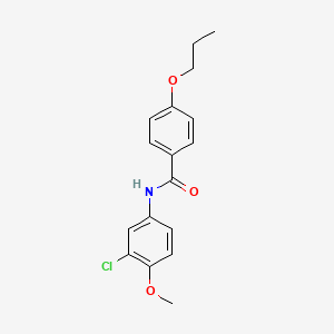 molecular formula C17H18ClNO3 B5210687 N-(3-chloro-4-methoxyphenyl)-4-propoxybenzamide 
