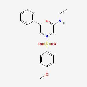 molecular formula C19H24N2O4S B5210698 N~1~-ethyl-N~2~-[(4-methoxyphenyl)sulfonyl]-N~2~-(2-phenylethyl)glycinamide 