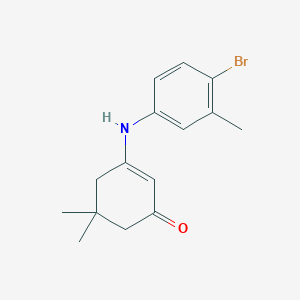 molecular formula C15H18BrNO B5210715 3-[(4-bromo-3-methylphenyl)amino]-5,5-dimethyl-2-cyclohexen-1-one 