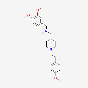 molecular formula C24H34N2O3 B5210721 2-methoxy-4-{[({1-[2-(4-methoxyphenyl)ethyl]-4-piperidinyl}methyl)(methyl)amino]methyl}phenol 