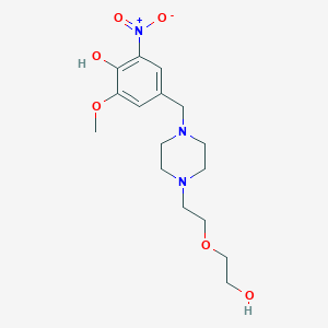molecular formula C16H25N3O6 B5210764 4-({4-[2-(2-hydroxyethoxy)ethyl]-1-piperazinyl}methyl)-2-methoxy-6-nitrophenol 
