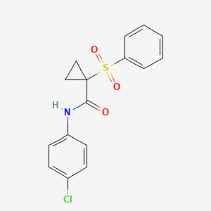 N-(4-chlorophenyl)-1-(phenylsulfonyl)cyclopropanecarboxamide
