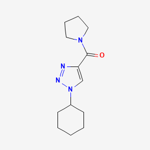 molecular formula C13H20N4O B5210782 1-cyclohexyl-4-(1-pyrrolidinylcarbonyl)-1H-1,2,3-triazole 