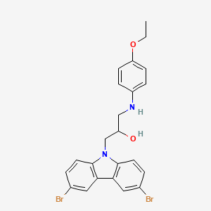 molecular formula C23H22Br2N2O2 B5210829 1-(3,6-dibromo-9H-carbazol-9-yl)-3-[(4-ethoxyphenyl)amino]-2-propanol 
