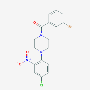 molecular formula C17H15BrClN3O3 B5210852 1-(3-bromobenzoyl)-4-(4-chloro-2-nitrophenyl)piperazine 