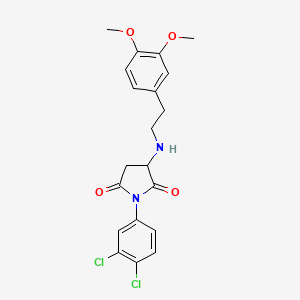 molecular formula C20H20Cl2N2O4 B5210905 1-(3,4-dichlorophenyl)-3-{[2-(3,4-dimethoxyphenyl)ethyl]amino}-2,5-pyrrolidinedione 