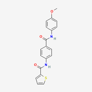 molecular formula C19H16N2O3S B5210913 N-(4-{[(4-methoxyphenyl)amino]carbonyl}phenyl)-2-thiophenecarboxamide 