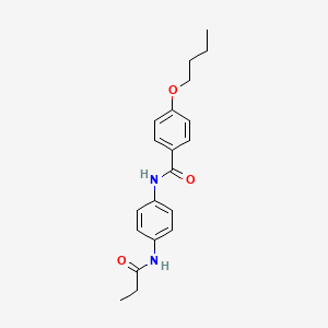 molecular formula C20H24N2O3 B5210917 4-butoxy-N-[4-(propionylamino)phenyl]benzamide 