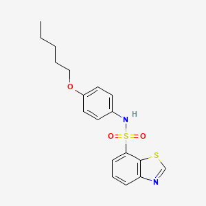 molecular formula C18H20N2O3S2 B5210949 N-[4-(pentyloxy)phenyl]-1,3-benzothiazole-7-sulfonamide 