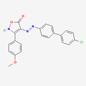 molecular formula C22H16ClN3O3 B5210970 3-(4-methoxyphenyl)-4,5-isoxazoledione 4-[(4'-chloro-4-biphenylyl)hydrazone] 