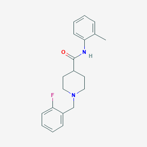 molecular formula C20H23FN2O B5210972 1-(2-fluorobenzyl)-N-(2-methylphenyl)-4-piperidinecarboxamide 