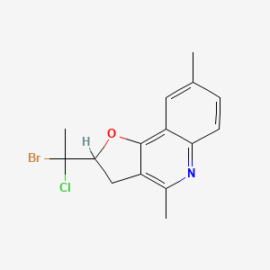 2-(1-bromo-1-chloroethyl)-4,8-dimethyl-2,3-dihydrofuro[3,2-c]quinoline