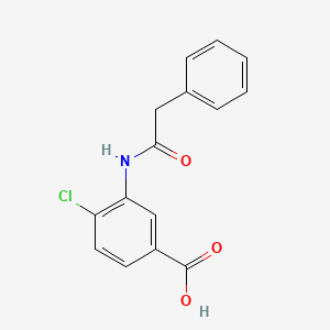 molecular formula C15H12ClNO3 B5211051 4-chloro-3-[(phenylacetyl)amino]benzoic acid 