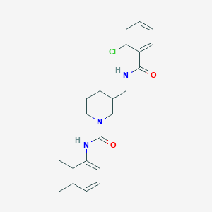 molecular formula C22H26ClN3O2 B5211085 3-{[(2-chlorobenzoyl)amino]methyl}-N-(2,3-dimethylphenyl)-1-piperidinecarboxamide 