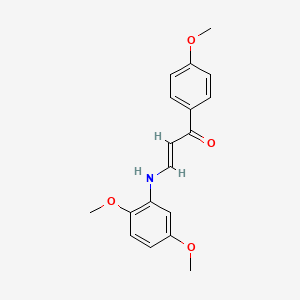 molecular formula C18H19NO4 B5211091 3-[(2,5-dimethoxyphenyl)amino]-1-(4-methoxyphenyl)-2-propen-1-one 