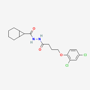 molecular formula C18H22Cl2N2O3 B5211116 N'-[4-(2,4-dichlorophenoxy)butanoyl]bicyclo[4.1.0]heptane-7-carbohydrazide 