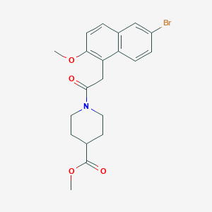 methyl 1-[(6-bromo-2-methoxy-1-naphthyl)acetyl]-4-piperidinecarboxylate