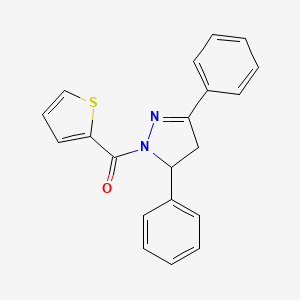 molecular formula C20H16N2OS B5211185 3,5-diphenyl-1-(2-thienylcarbonyl)-4,5-dihydro-1H-pyrazole 