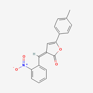 molecular formula C18H13NO4 B5211194 5-(4-methylphenyl)-3-(2-nitrobenzylidene)-2(3H)-furanone 