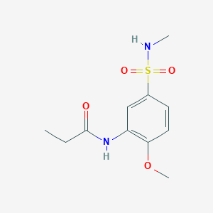 molecular formula C11H16N2O4S B5211202 N-{2-methoxy-5-[(methylamino)sulfonyl]phenyl}propanamide 