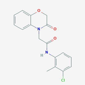 molecular formula C17H15ClN2O3 B5211223 N-(3-chloro-2-methylphenyl)-2-(3-oxo-2,3-dihydro-4H-1,4-benzoxazin-4-yl)acetamide 