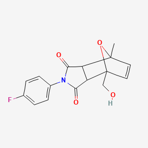 molecular formula C16H14FNO4 B5211245 4-(4-fluorophenyl)-1-(hydroxymethyl)-7-methyl-10-oxa-4-azatricyclo[5.2.1.0~2,6~]dec-8-ene-3,5-dione 