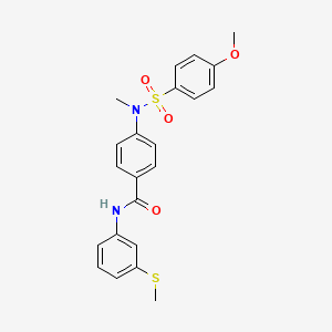 molecular formula C22H22N2O4S2 B5211258 4-[[(4-methoxyphenyl)sulfonyl](methyl)amino]-N-[3-(methylthio)phenyl]benzamide 