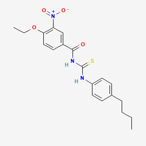 molecular formula C20H23N3O4S B5211271 N-{[(4-butylphenyl)amino]carbonothioyl}-4-ethoxy-3-nitrobenzamide 