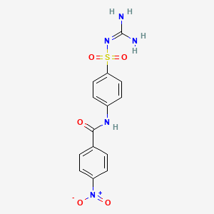molecular formula C14H13N5O5S B5211297 N-(4-{[(diaminomethylene)amino]sulfonyl}phenyl)-4-nitrobenzamide 