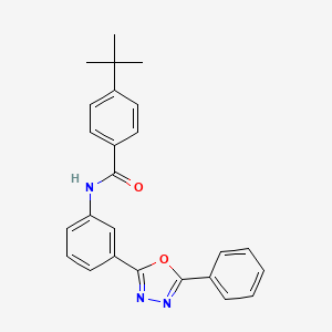 molecular formula C25H23N3O2 B5211323 4-tert-butyl-N-[3-(5-phenyl-1,3,4-oxadiazol-2-yl)phenyl]benzamide 