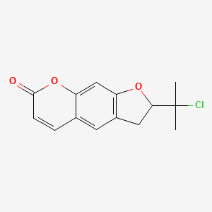 molecular formula C14H13ClO3 B5211325 2-(1-chloro-1-methylethyl)-2,3-dihydro-7H-furo[3,2-g]chromen-7-one 