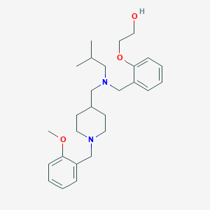 molecular formula C27H40N2O3 B5211367 2-{2-[(isobutyl{[1-(2-methoxybenzyl)-4-piperidinyl]methyl}amino)methyl]phenoxy}ethanol 