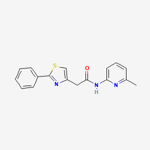 molecular formula C17H15N3OS B5211382 N-(6-methyl-2-pyridinyl)-2-(2-phenyl-1,3-thiazol-4-yl)acetamide 