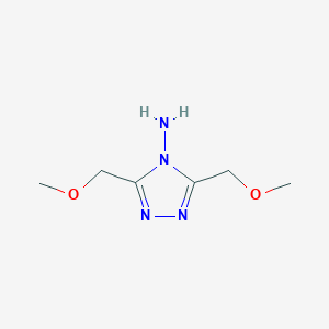 molecular formula C6H12N4O2 B052114 3,5-Bis(methoxymethyl)-4H-1,2,4-triazol-4-amine CAS No. 111853-51-1