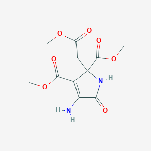molecular formula C11H14N2O7 B5211418 dimethyl 4-amino-5-hydroxy-2-(2-methoxy-2-oxoethyl)-2H-pyrrole-2,3-dicarboxylate 